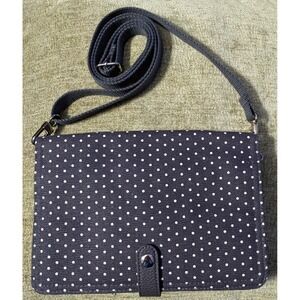 Crossbody Purse Thirty One Polka Dot Canvas Convertible Clutch City Bag White 31